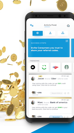 Referred : referral code app with super coupons Screenshot 1