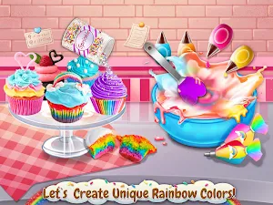 Rainbow Desserts Bakery Party Screenshot 2
