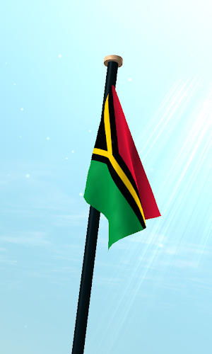 Vanuatu Flag 3D Live Wallpaper Screenshot 2
