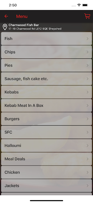 Charnwood Fish Bar Screenshot 2