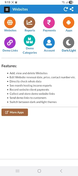 Website Clients Manager Haysky Screenshot 0