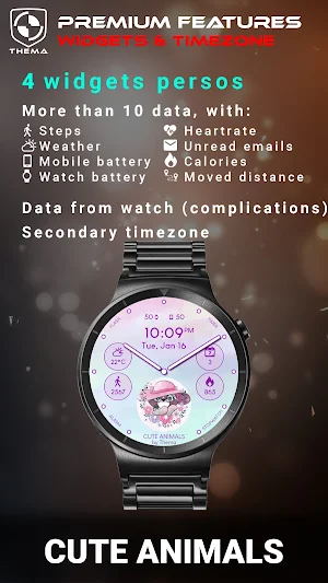Cute Animals Watch Face Screenshot 3