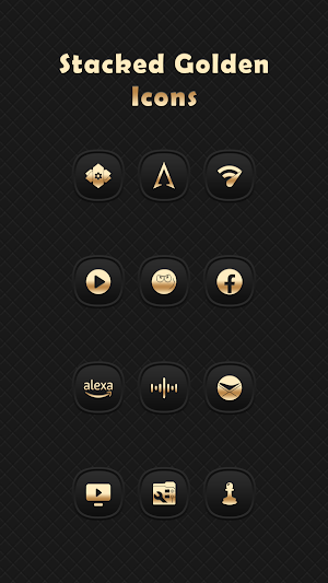 Stacked Golden - Gray Icons Screenshot 3