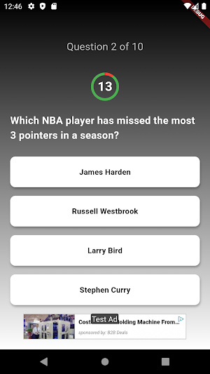 Basketball and NBA Trivia Quiz Screenshot 2