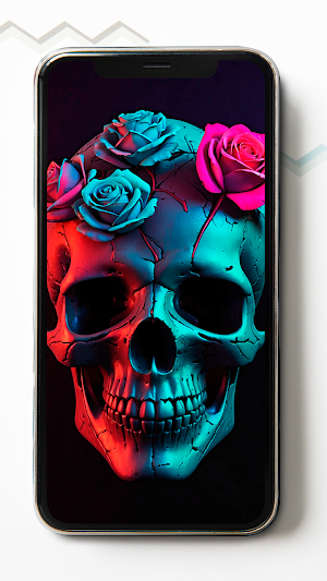 Skull and Roses HD Wallpapers Screenshot 2