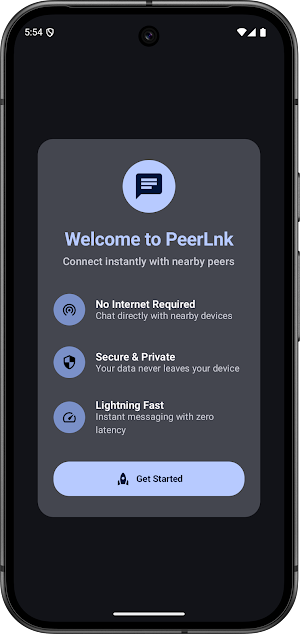 PeerLnk: Offline NearBy Chat Screenshot 0