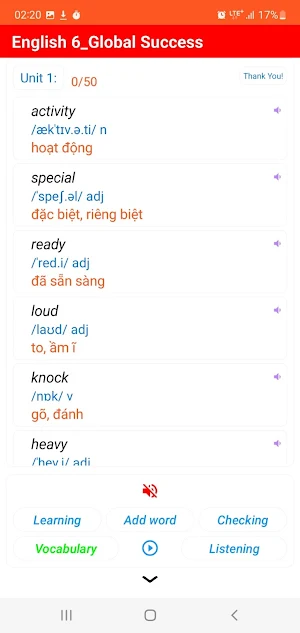 Tieng Anh Trung Hoc Screenshot 1