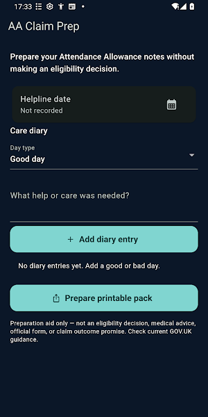 AA Claim Prep Screenshot 0
