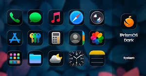 iPrismOS (Dark) - Icon Pack Screenshot 0