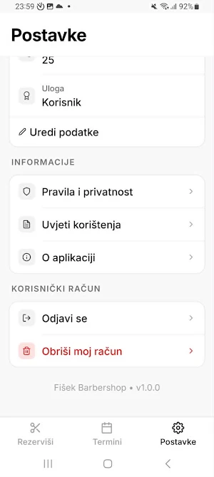 Fišek Barbershop Screenshot 3