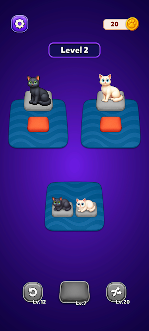 Kitty Sort: Sleepy Puzzle Screenshot 1