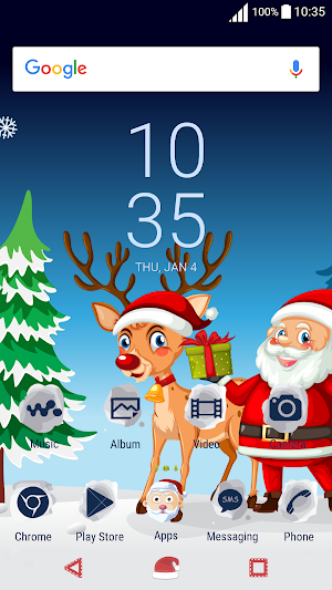 Santa in Winter | Live Wallpaper | Xperia Theme Screenshot 0