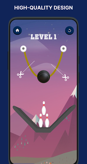 Bowling Rope Cut - Puzzle Game Screenshot 3