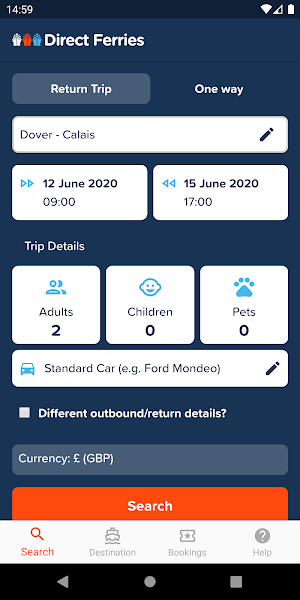 Direct Ferries - Ferry tickets Screenshot 0