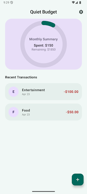 Quiet Budget Planner Screenshot 3