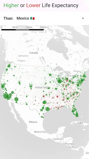 Life Expectancy Explorer Screenshot 2
