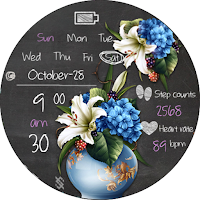 BFF105- Blackboard Art Lilies