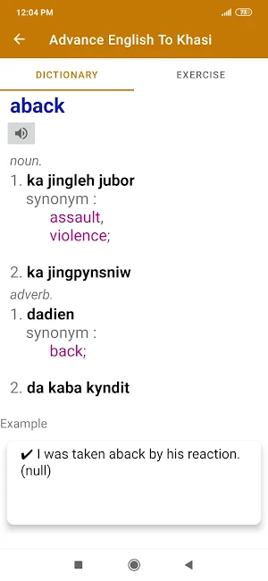 Advance English To Khasi Screenshot 2