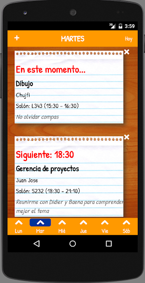 tuHorario Screenshot 2
