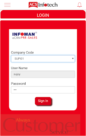 Infoman eCRM Pre-Sales Screenshot 0