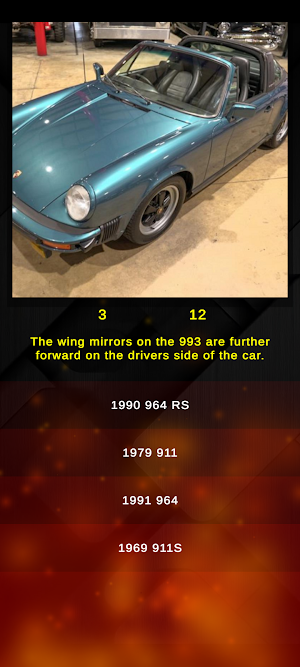 Classic Porsche Models Quiz Screenshot 1