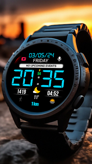 WIN BIG LCD Digital Watch Face Screenshot 0