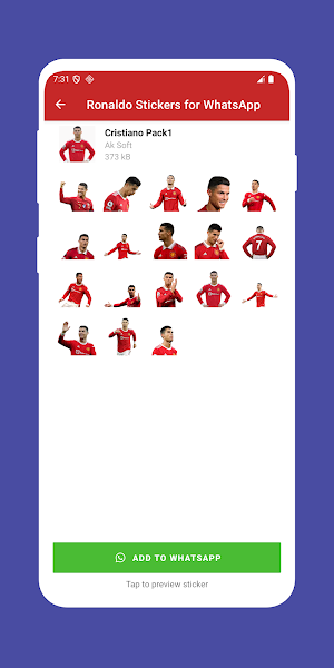Ronaldo Stickers For WhatsApp Screenshot 2
