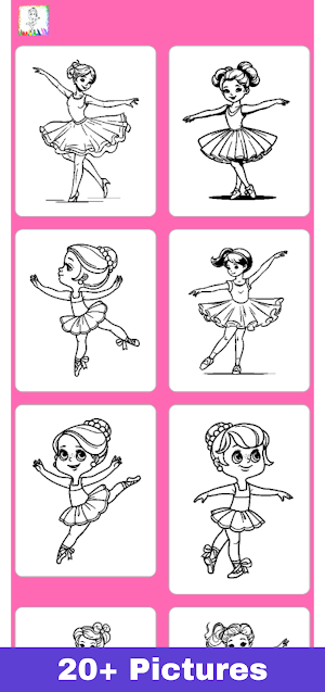 Ballerina Coloring Glitter Screenshot 0