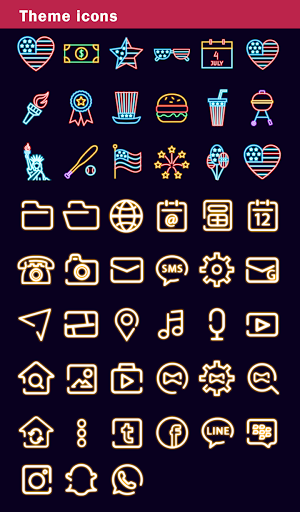 Neon America Theme +HOME Screenshot 3