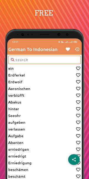 German To Indonesian Dictionar Screenshot 0