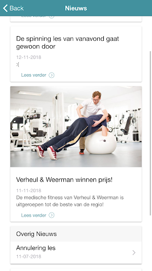 Verheul & Weerman - Medische Fitness Screenshot 2