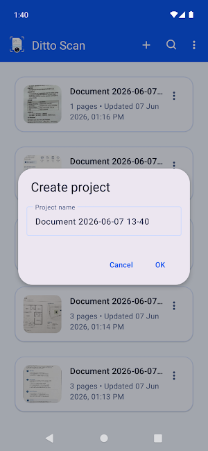 Ditto Scan: Document Scanner Screenshot 1