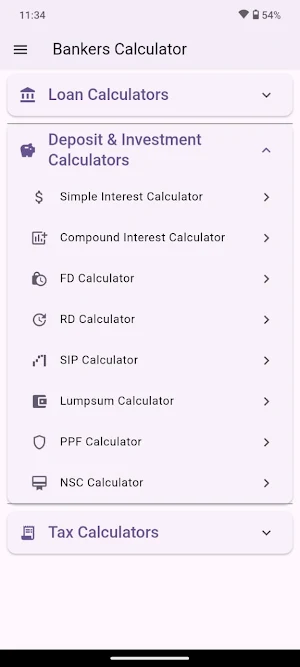 Bankers Calculator Screenshot 1