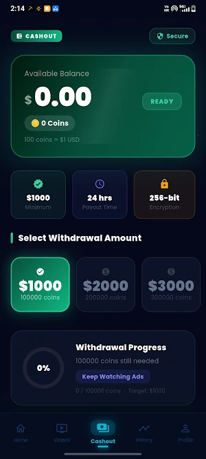 Earn Money Watching Video Ads Screenshot 2