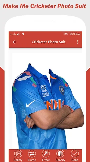 Cricket Photo Suit Screenshot 0