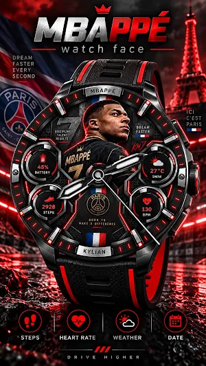 LX010 Mbappe Luxury Watch Face Screenshot 3