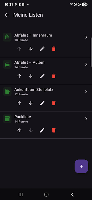Camper Checklist Screenshot 3