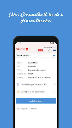 CHMedic Gesundheitsapp Screenshot 1