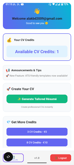 Resume Tailor Screenshot 1