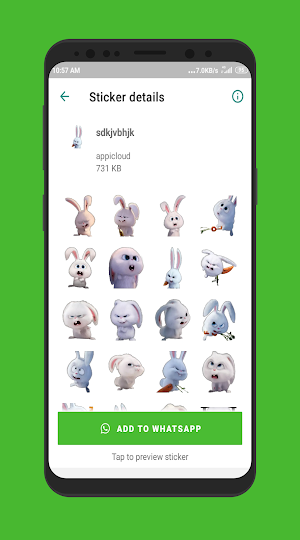 Rabbit Snowball WASticker Screenshot 1