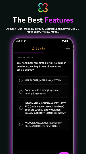 SnowPro Core 2026 AI Tutor Screenshot 2