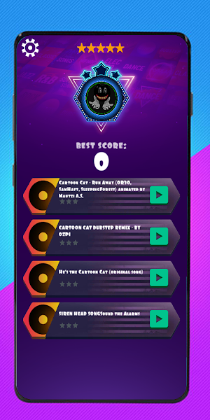 Cartoon cat - Hop round tiles edm rush Screenshot 0
