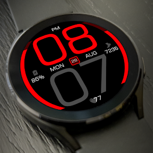 Key077 Futuristic Watch Face Screenshot 1