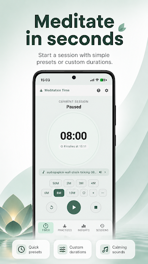 Meditation Timer - No Ads Screenshot 1