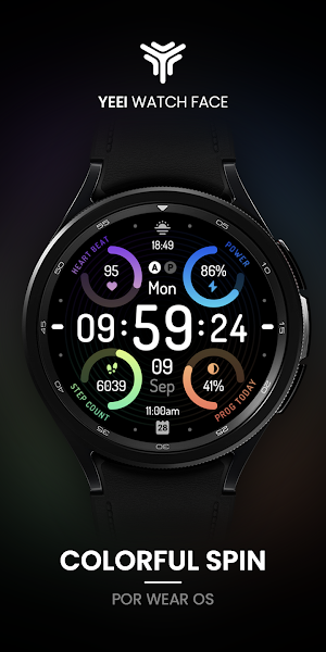 Colorful spin: Watch Face Screenshot 0