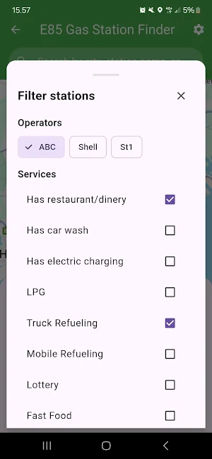 E85 Ethanol Stations + Calc Screenshot 3