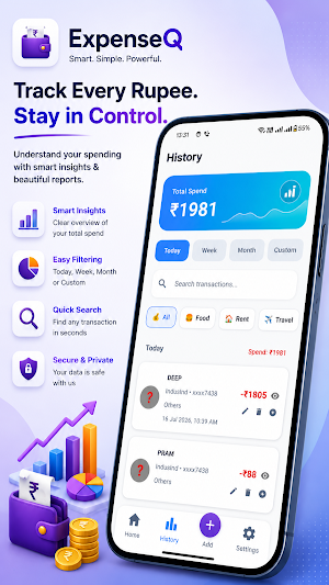 ExpenseQ:Budget ExpenseTracker Screenshot 1