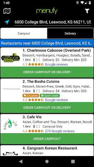 Menufy Food Delivery & Carryout Screenshot 0
