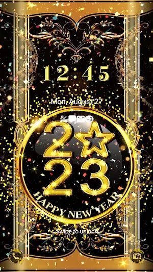 Dark Gold New Year - Wallpaper Screenshot 1