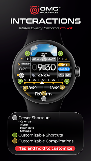Weather Watch Face - OMG 368 Screenshot 2